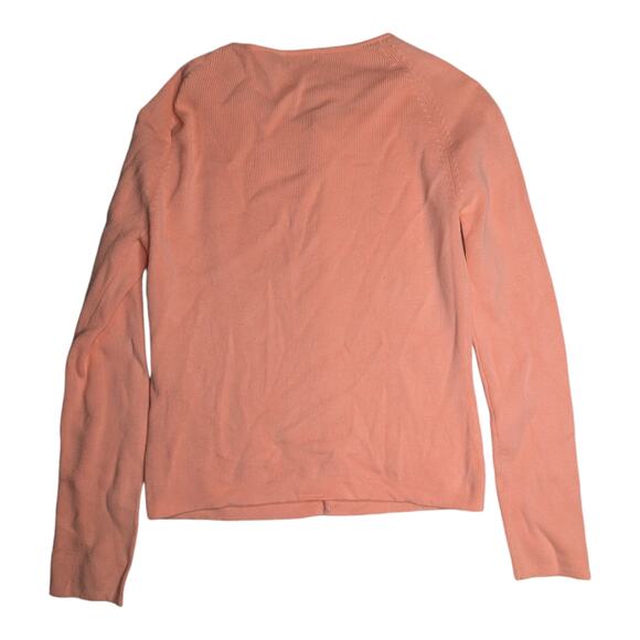 Vtg 1990s Shu Shu Pale Pink Button Up Round Neck Minimal Ballet Cardigan S - Picture 2 of 4
